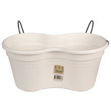 Load image into Gallery viewer, Florus White Balcony Twin Pot Holder Set 37cm
