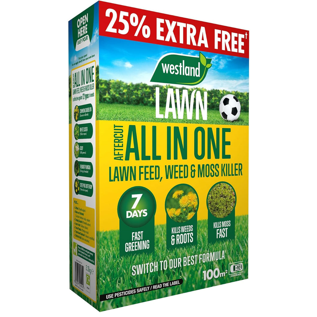 Westland Aftercut All In One Lawn Feed & Weed Killer 80m2+25%