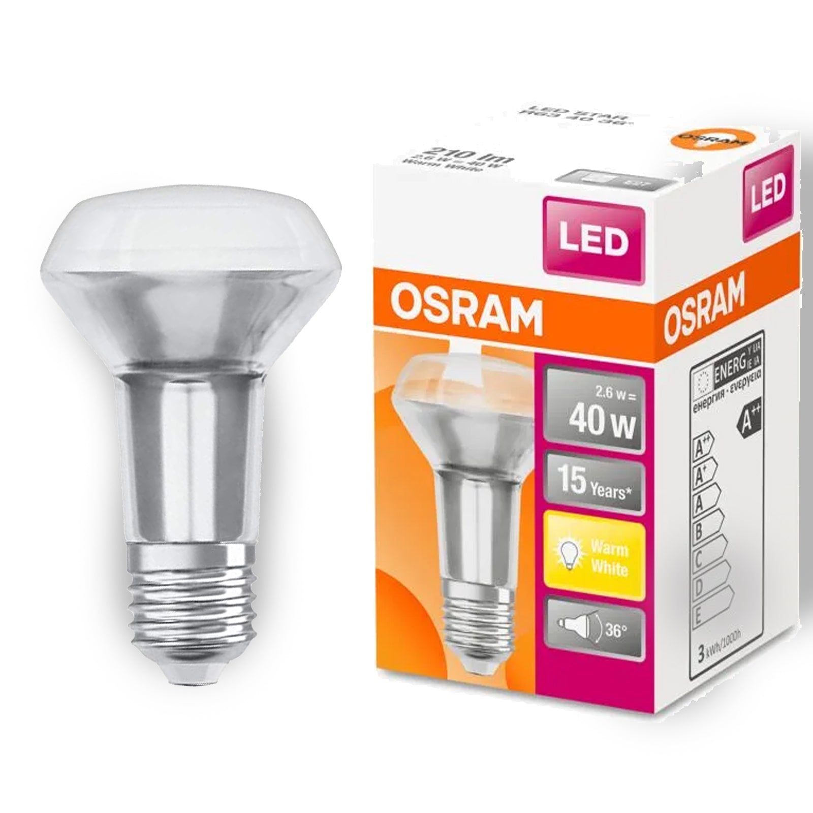 Forøge trimme Stole på Osram Warm White LED Parathom Bulb R63 40w ES/E27 – Yorkshire Trading  Company