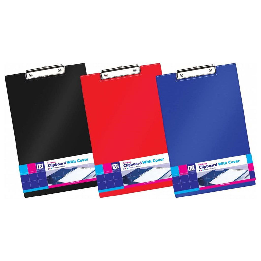 Anker Foolscap A4 Clipboard With Cover Assorted