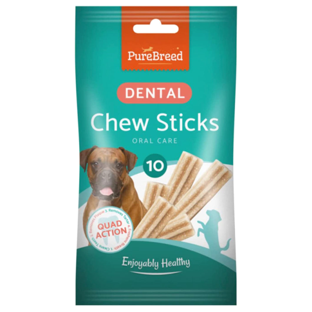 Pure Breed Dog Dental Sticks 10 Pack