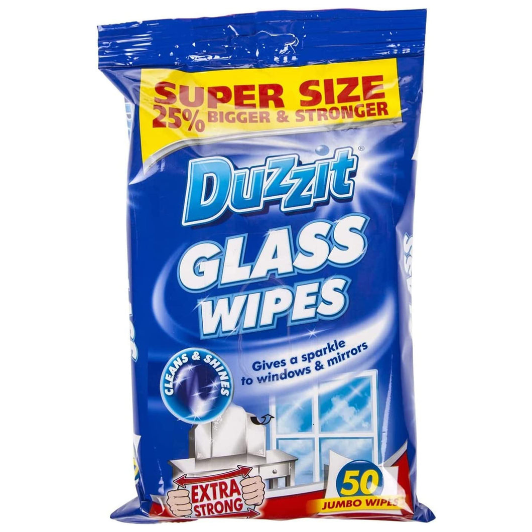 Duzzit Glass Wipes 50 Pack