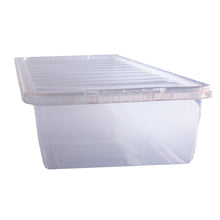 Load image into Gallery viewer, 43 Litre Clear Plastic Rectangular Storage Box 5 Pack
