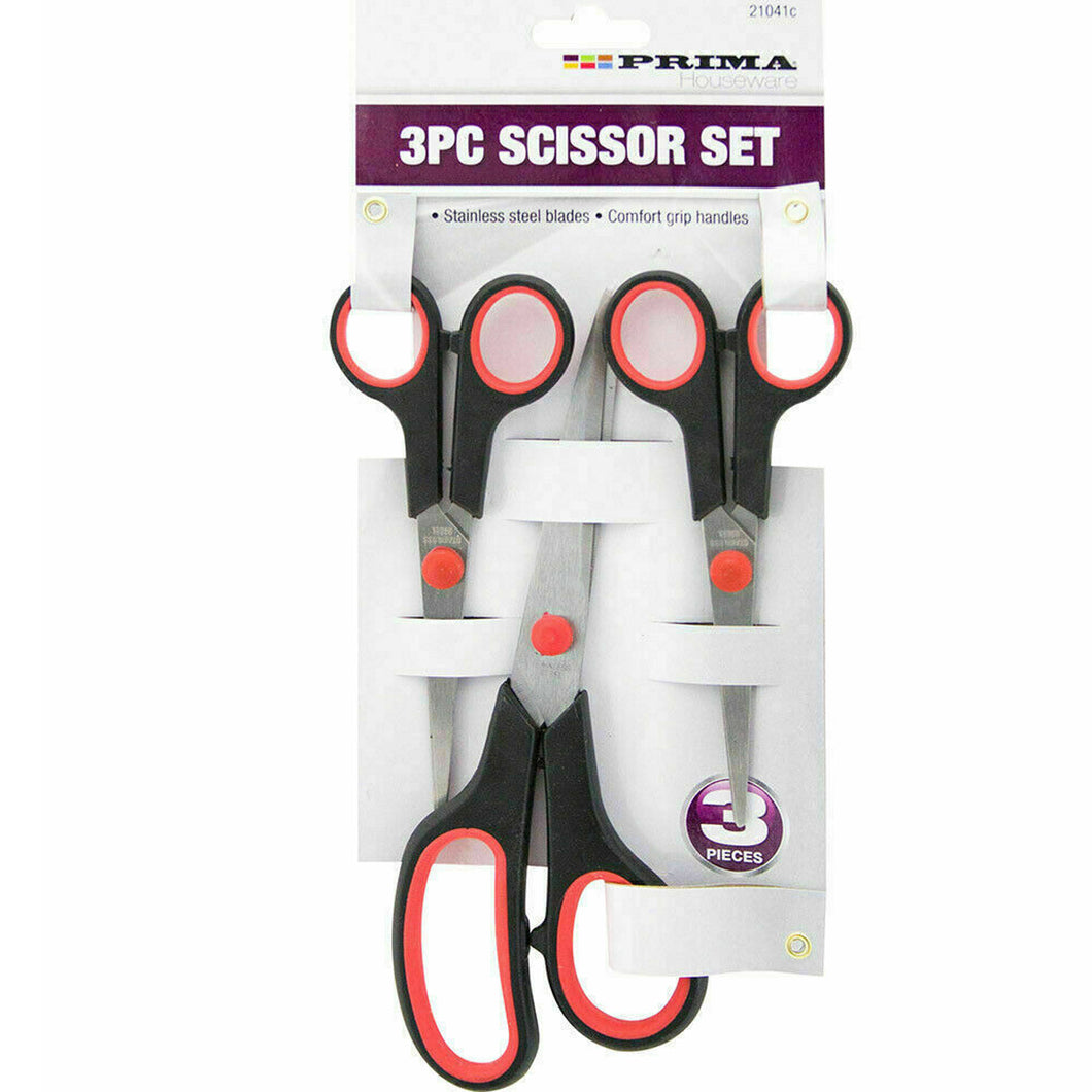 Prima Soft Grip 2-Tone Scissors 3 Pack