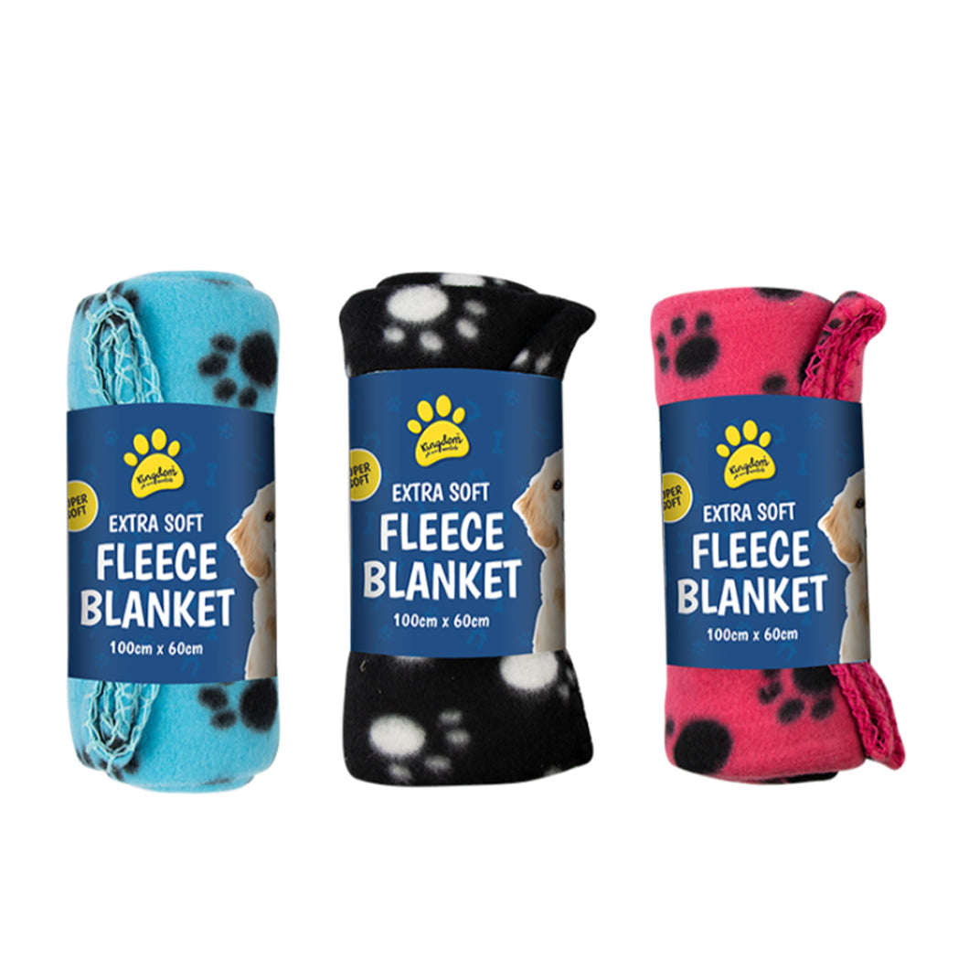 Kingdom Dog Fleece Blanket 60cm x 100cm Assorted
