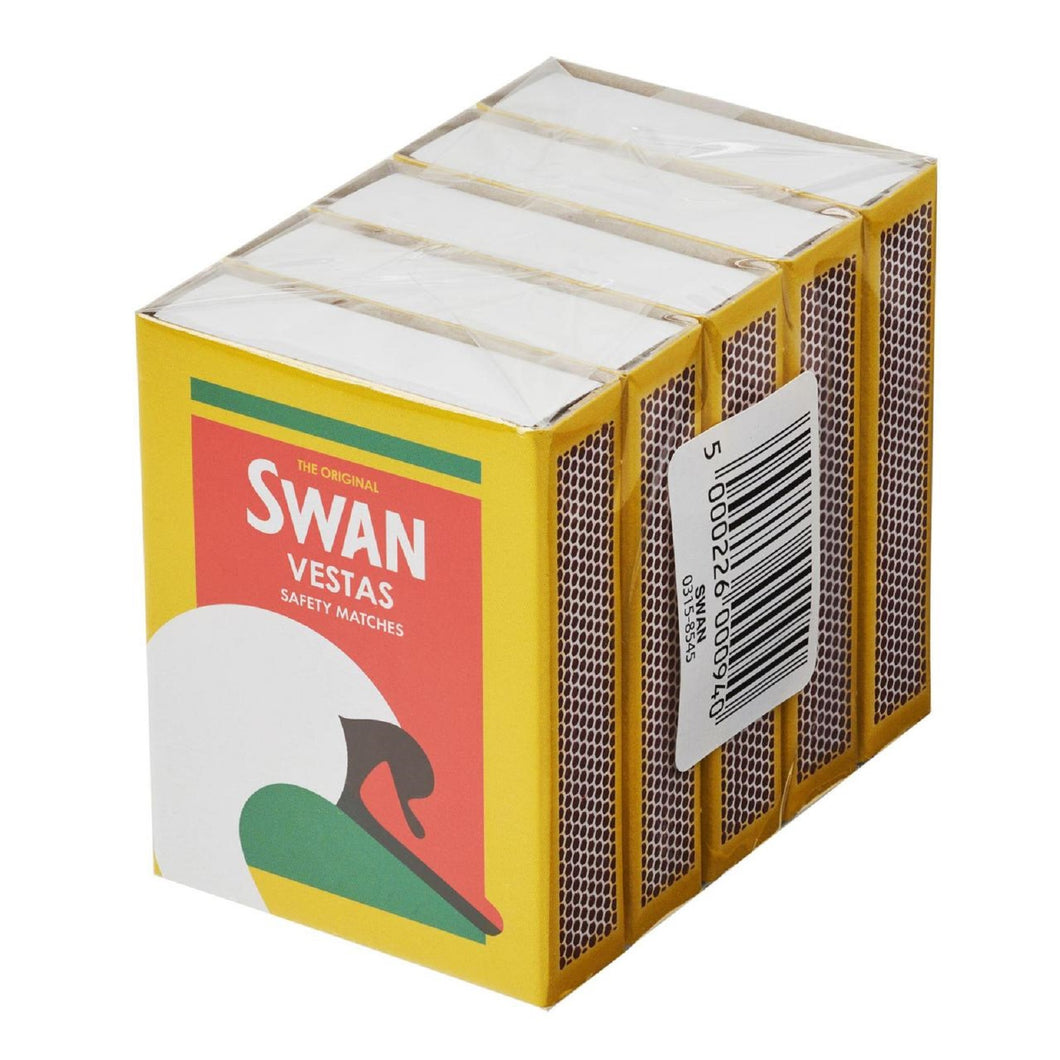 Swan Vestas The Original Safety Matches 5 Boxes