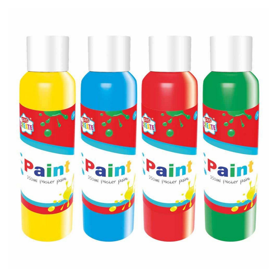 Kids Create Ready Mixed Paint Bottle 250ml Assorted