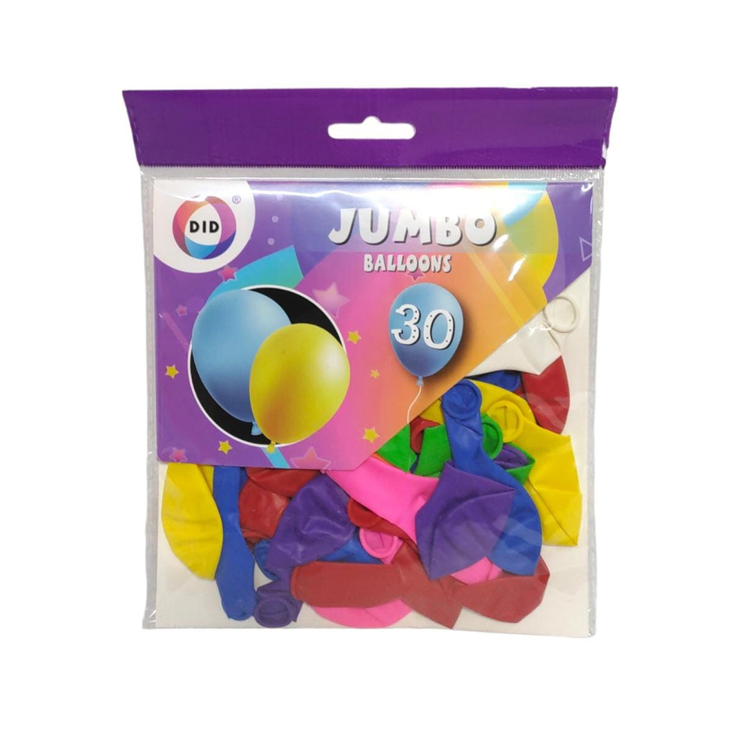 DID Jumbo Balloons 30 Pack