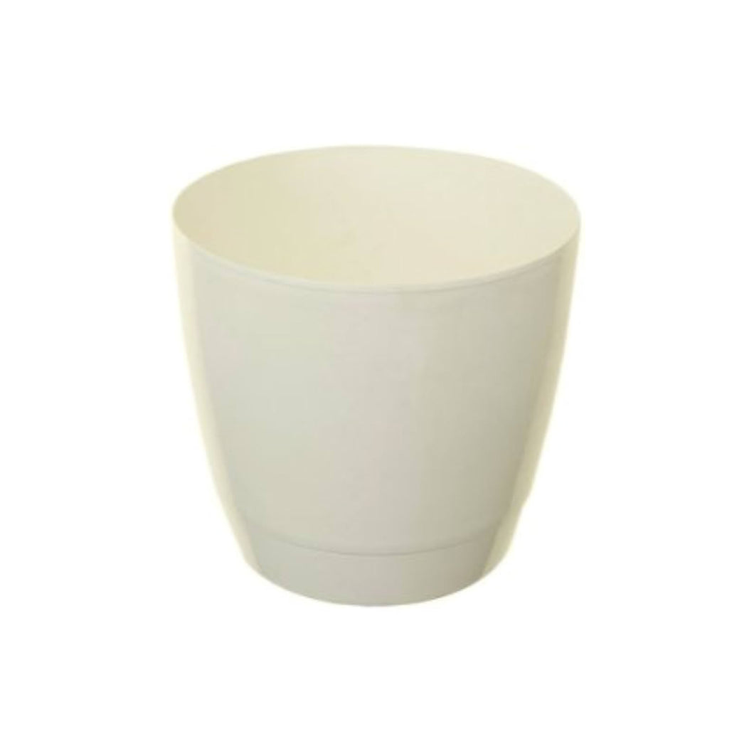 Whitefurze White Round Indoor Pot 16cm