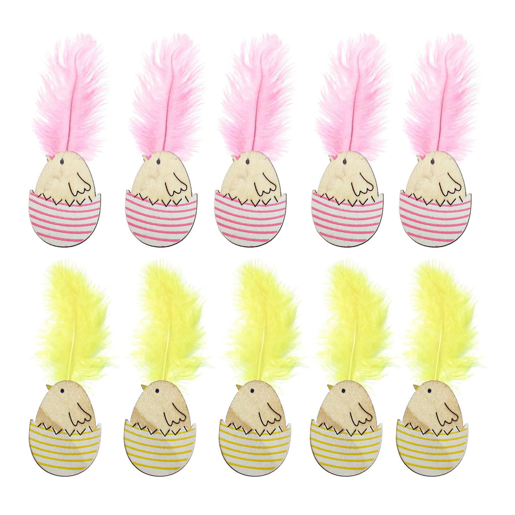 Easter Feather Chick Craft Stickers 5 Pack Assorted