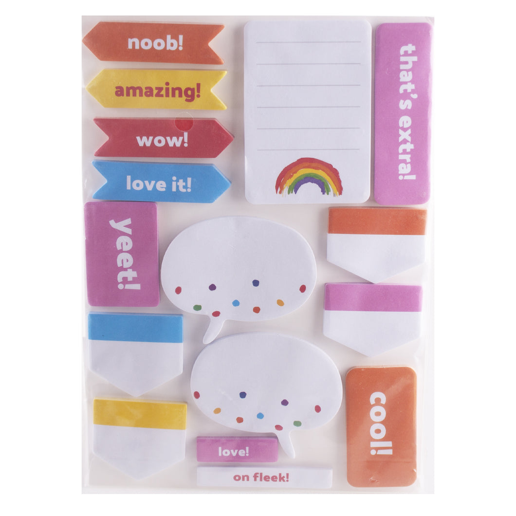 Rainbow Sticky Notes Set 480 Pack