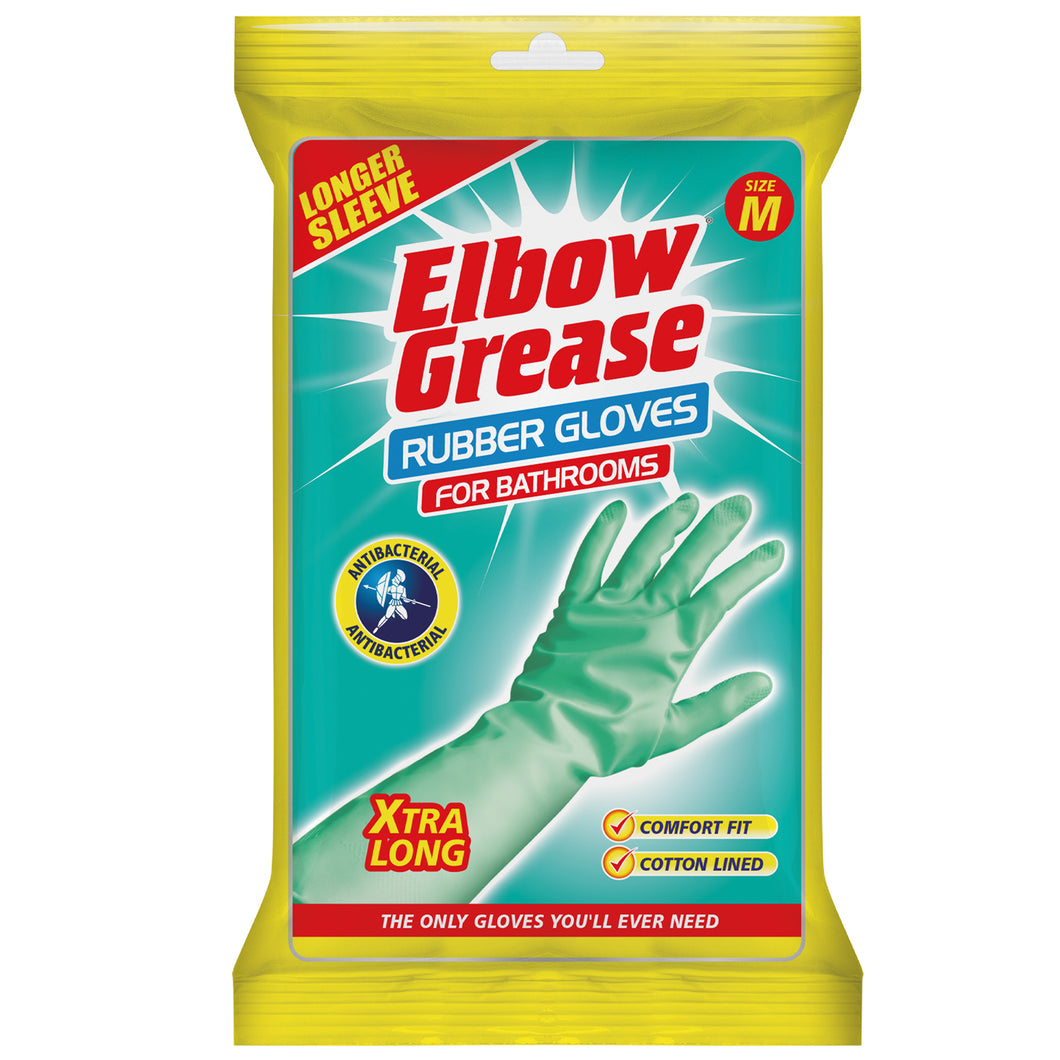 Elbow Grease Medium Anti-Bacterial Rubber Gloves
