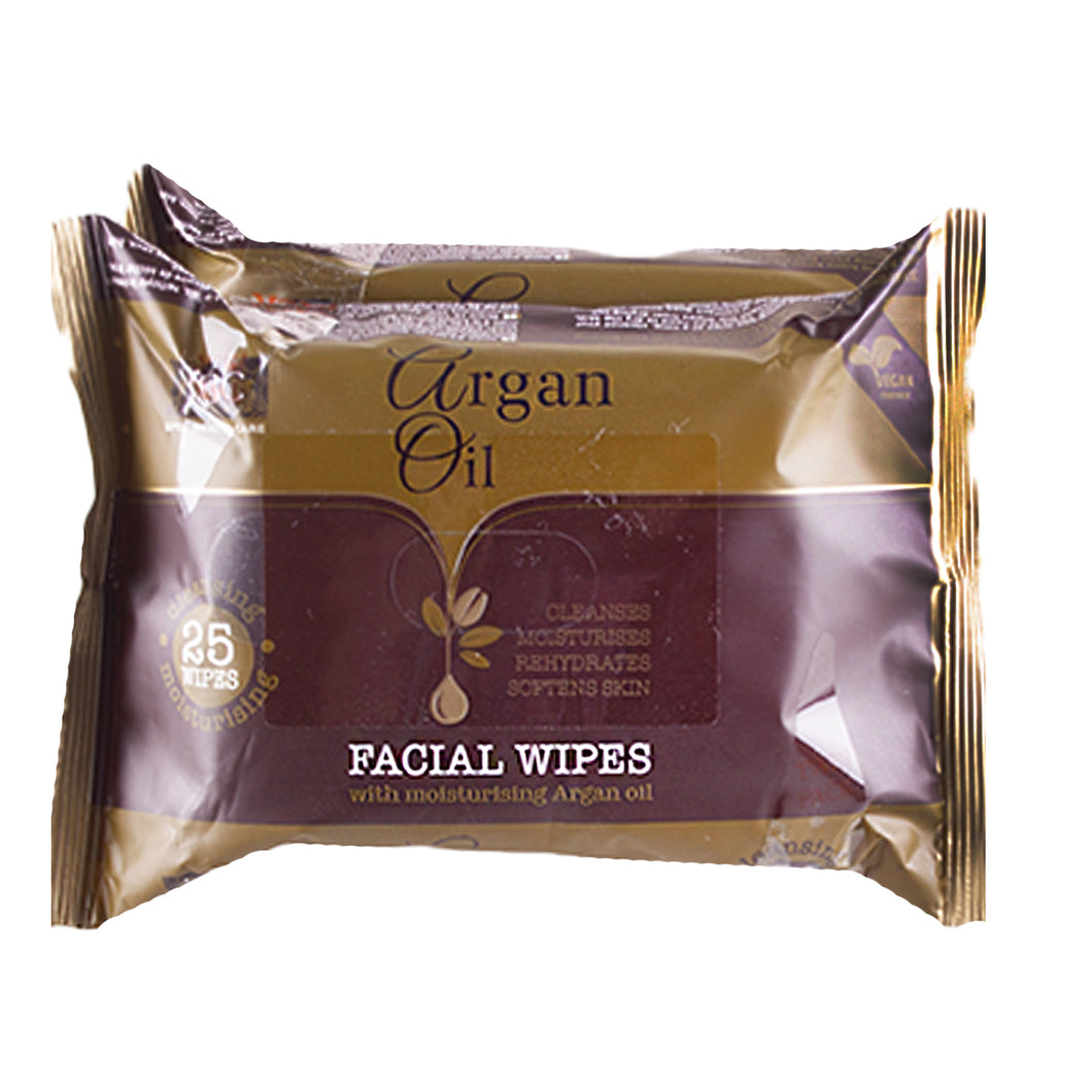 Argan Oil Facial Wipes Twin Pack 