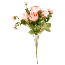 Load image into Gallery viewer, Artificial Mini Rose Bush 31cm