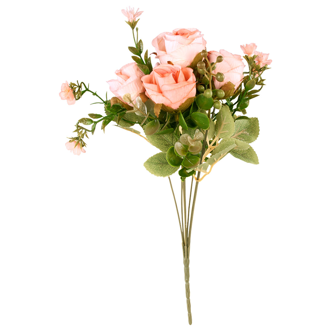 Artificial Mini Rose Bush 31cm