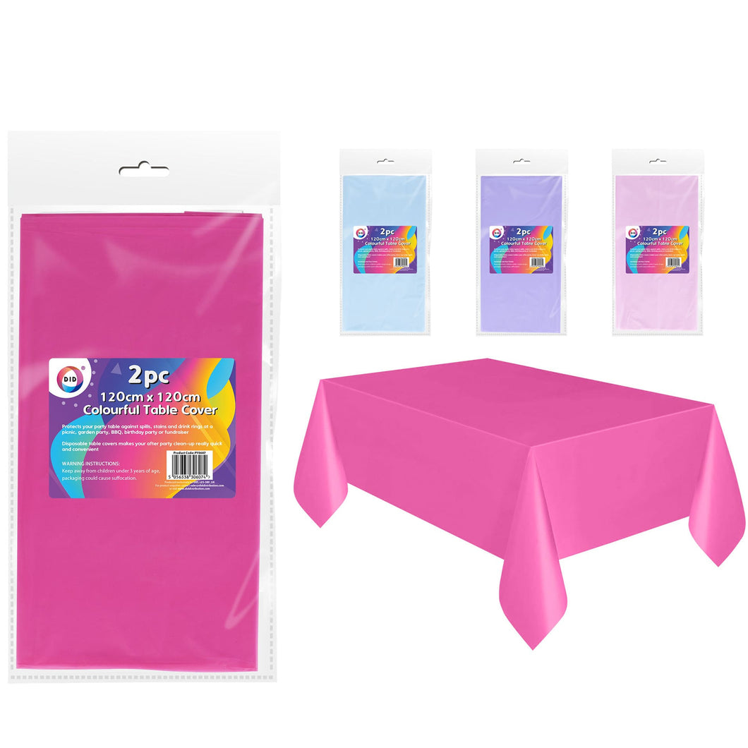 DID Colourful Table Cover 2 Pack 20cm x 120cm Assorted