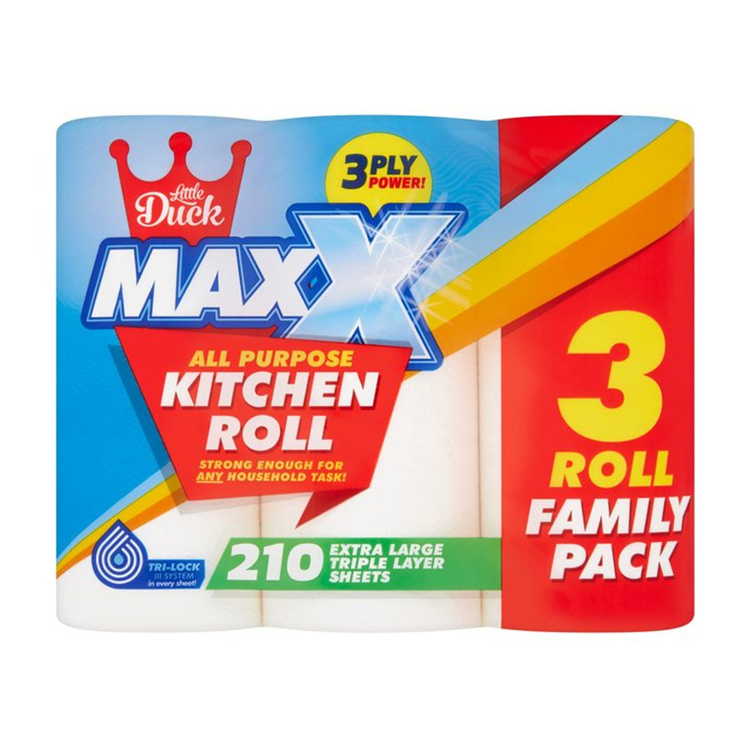Little Duck MaxX All Purpose Kitchen Roll 3 Pack