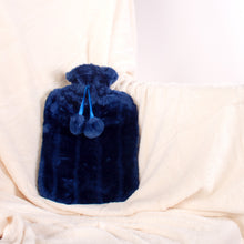 Load image into Gallery viewer, Cozy And Warm Large 2L Plush Hot Water Bottle Navy