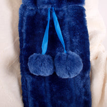 Load image into Gallery viewer, Cozy And Warm Long Plush Hot Water Bottle Navy
