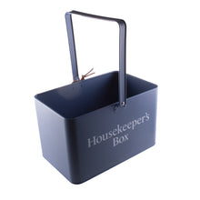 Load image into Gallery viewer, Retro Metal Blue Housekeepers Box
