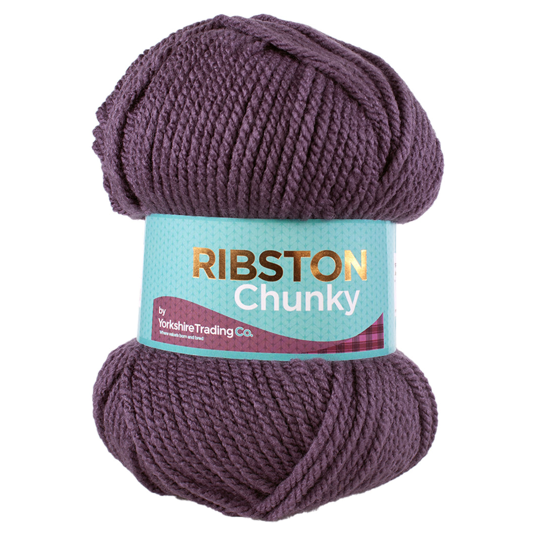 Ribston Chunky Knit Wool 100g Aubergine 236
