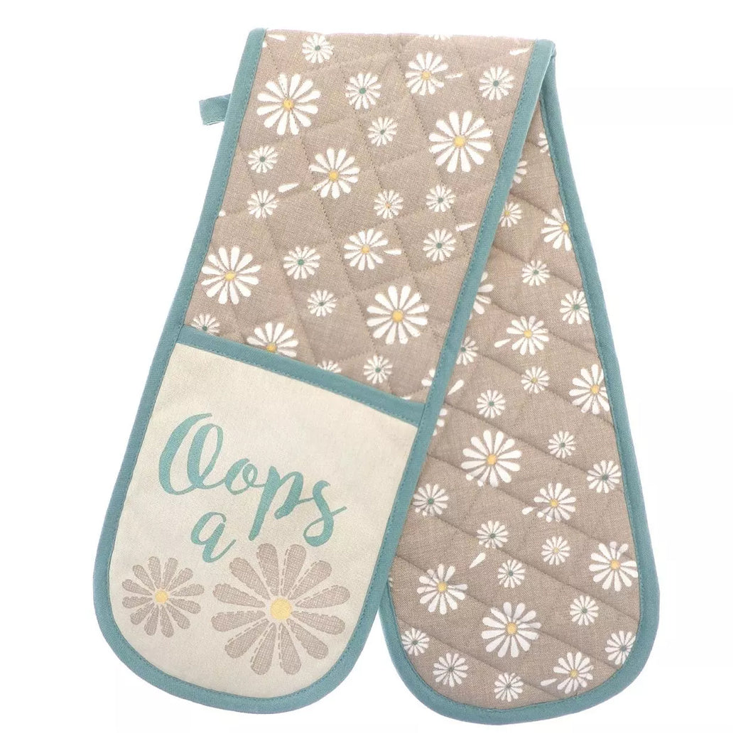 Oops A Daisy Flower Double Oven Glove