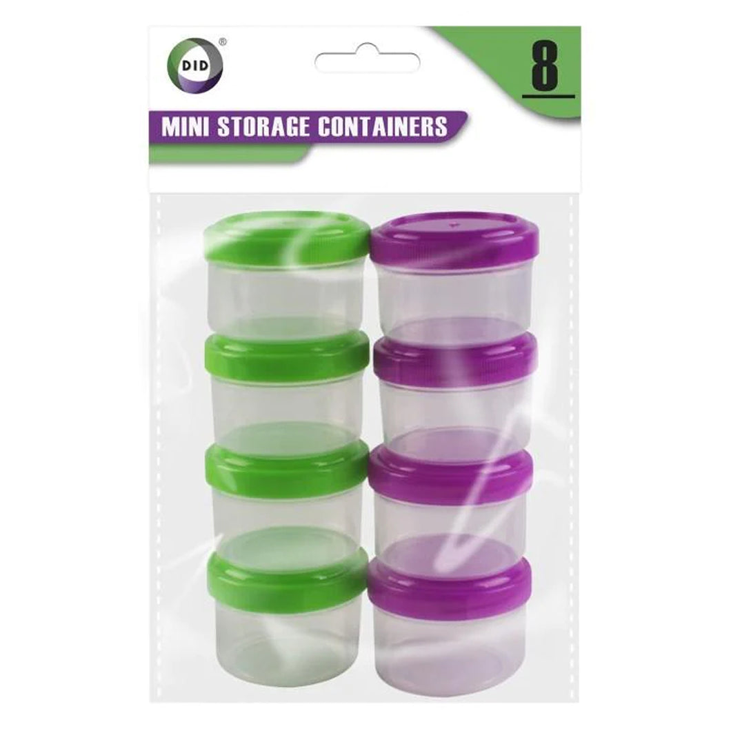 DID Mini Storage Food Containers 8 Pack