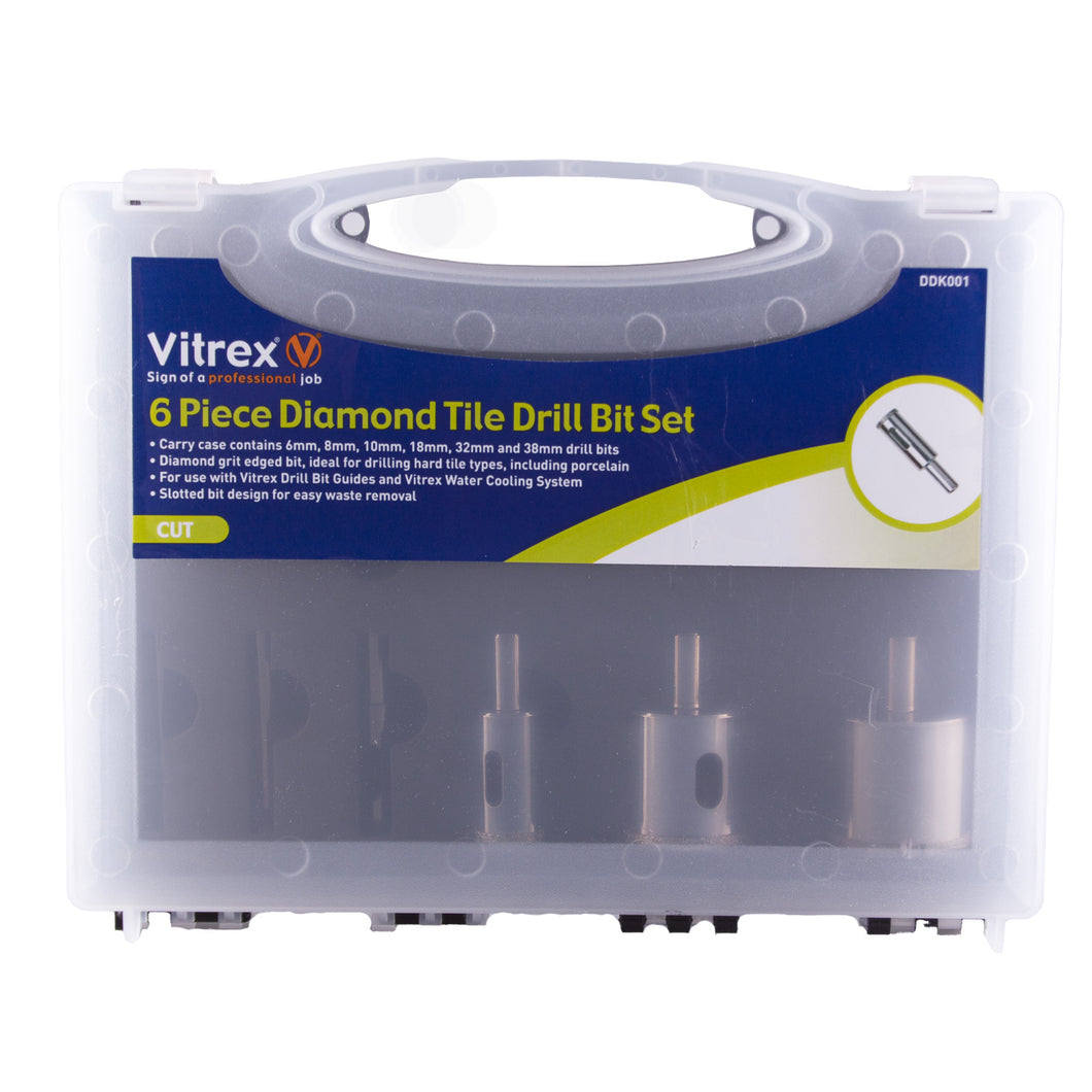 Vitrex 6 Piece Diamond Tile Drill Bit Set