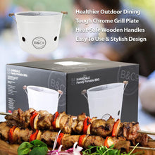 Load image into Gallery viewer, B&amp;Co White Karridale Family Sized Portable Bucket BBQ
