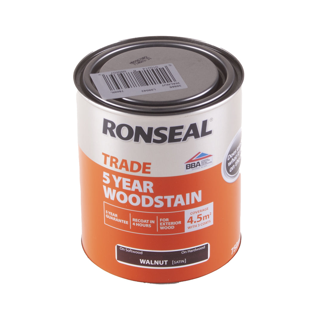 Ronseal Walnut Trade 5yr Woodstain 750ml