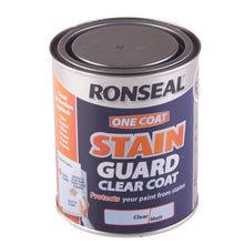 Load image into Gallery viewer, Ronseal Clear Matt One Coat Stain Guard Clear Coat 750ml