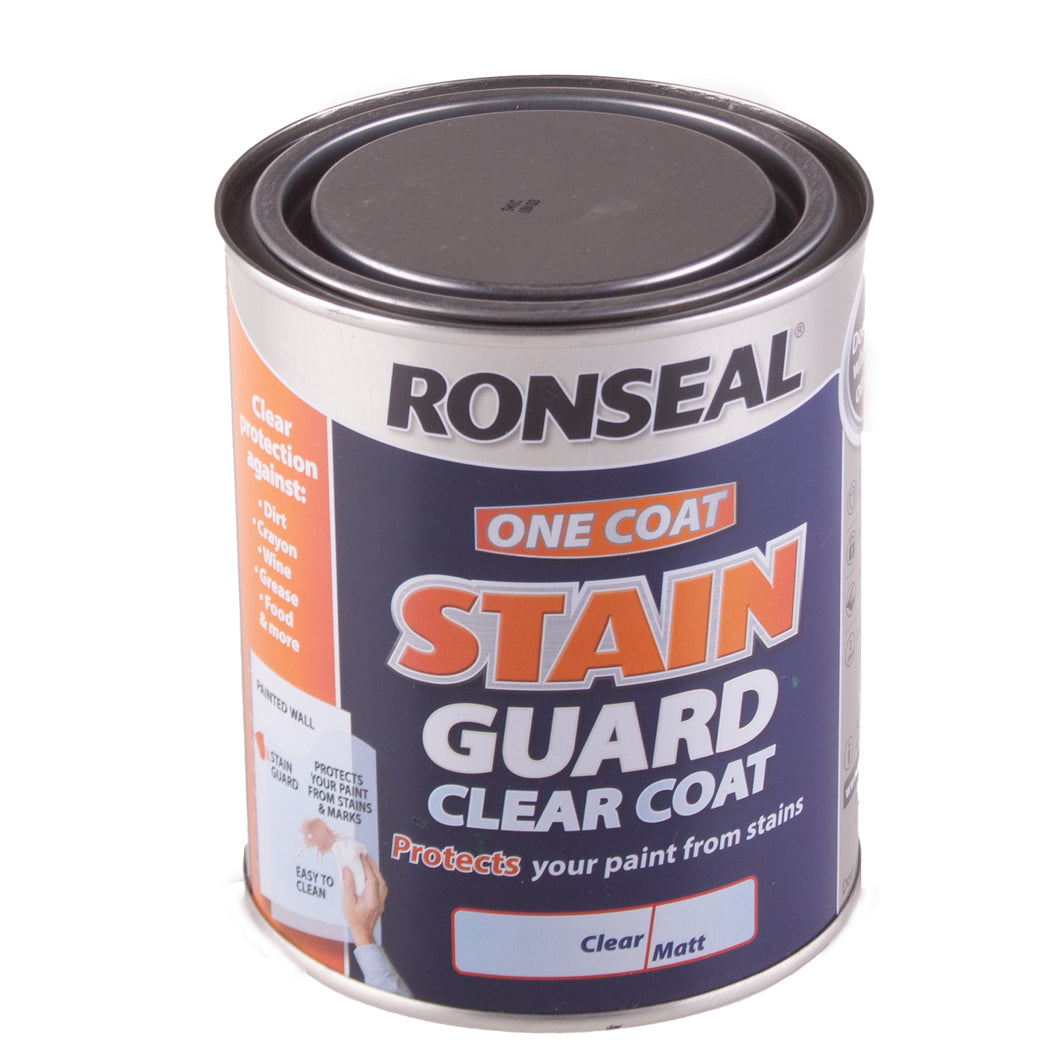 Ronseal Clear Matt One Coat Stain Guard Clear Coat 750ml