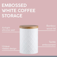 Load image into Gallery viewer, Typhoon Embossed White Coffee Storage 1L
