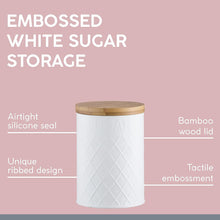 Load image into Gallery viewer, Typhoon Embossed White Sugar Storage 1L