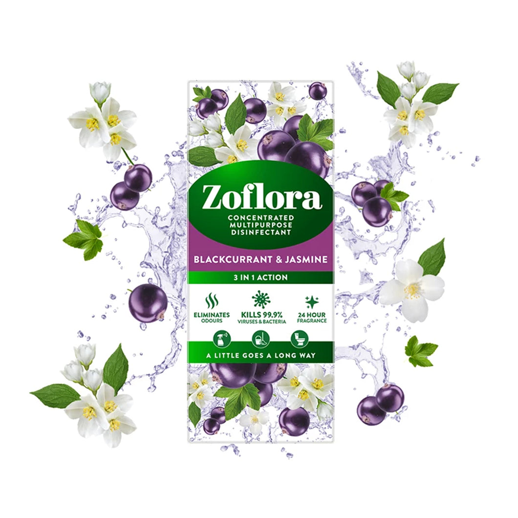 Zoflora Blackcurrant & Jasmin Concentrated Disinfectant 500ml