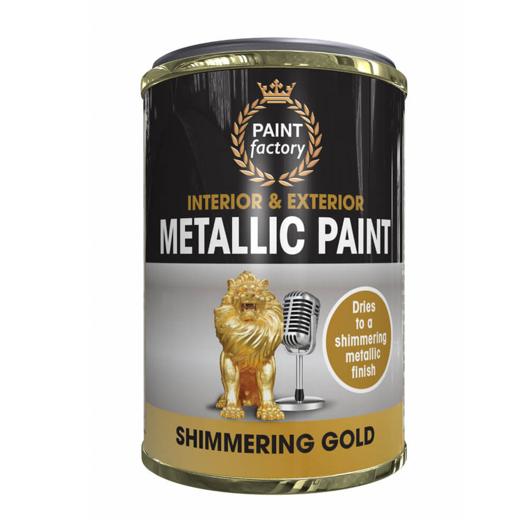 Paint Factory Shimmering Gold Metallic Paint 300ml