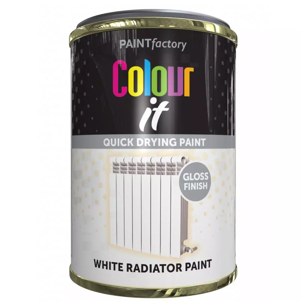 Paint Factory Quick Drying White Radiator Gloss Paint 300ml
