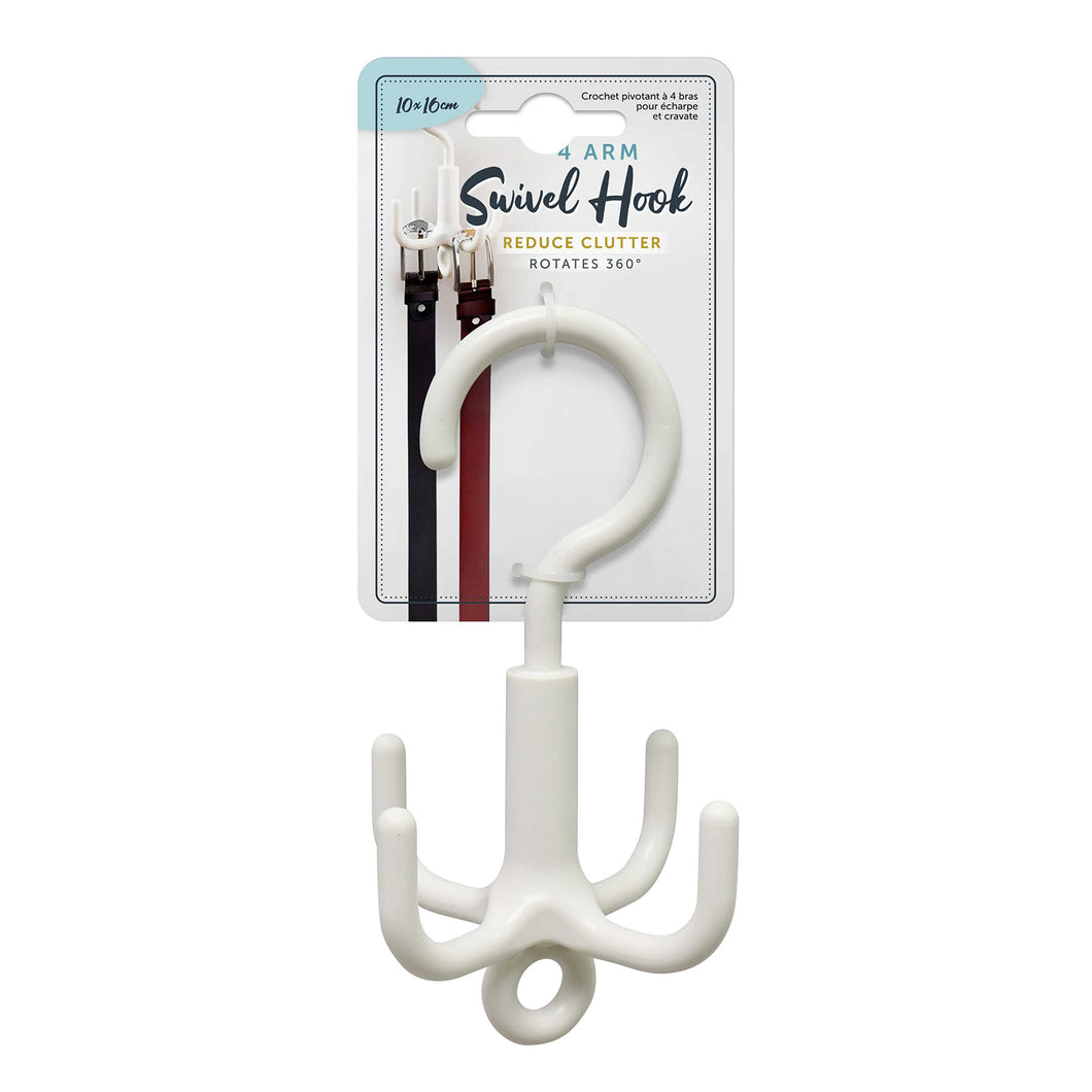 Tie & Scarf 4 Arm Swivel Hook
