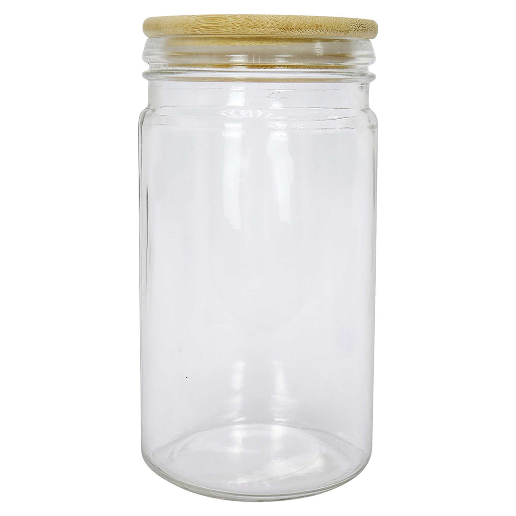 Glass Jar With Bamboo Lid 1.1L