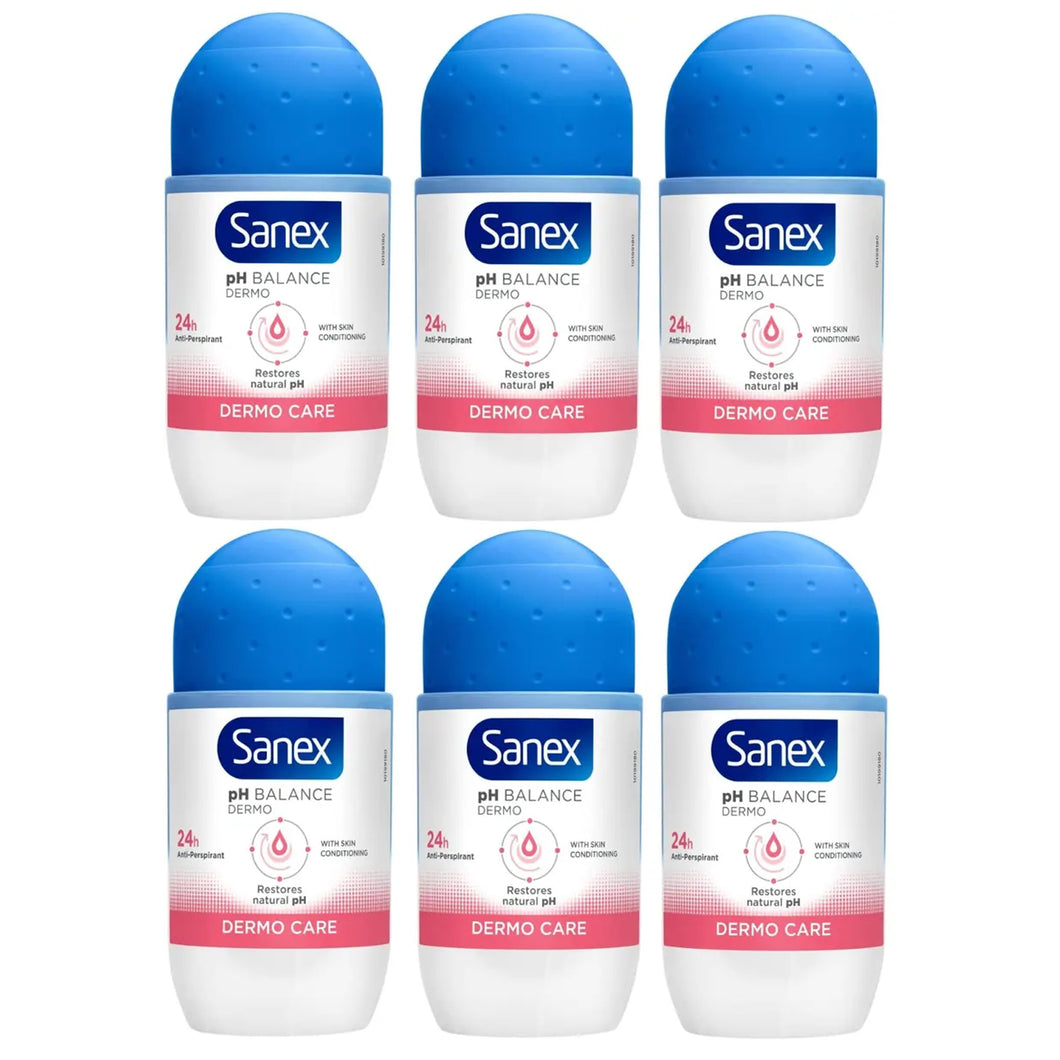 Sanex Roll-On Dermo Care Deodorant 50ml 6 Pack