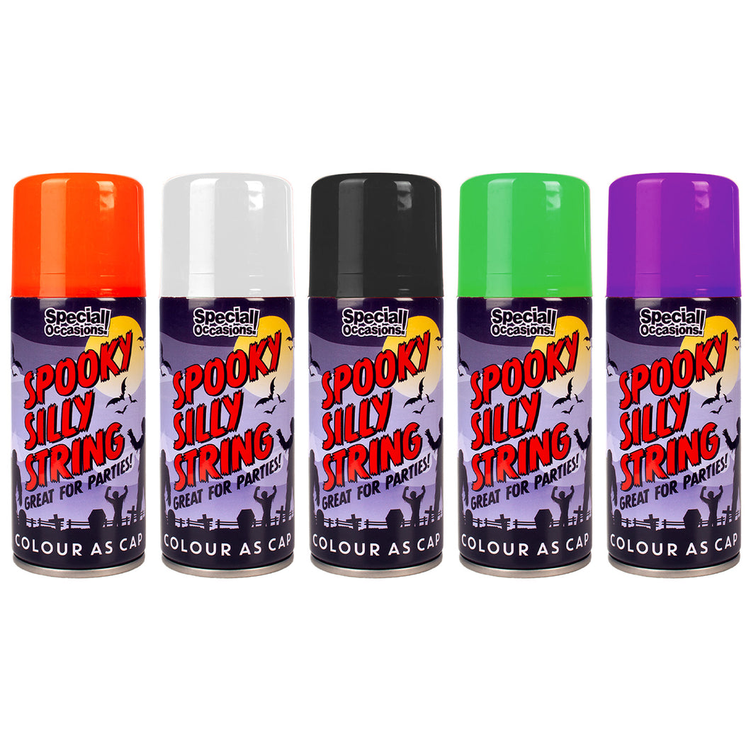 Halloween Spooky Silly String 200ml Assorted