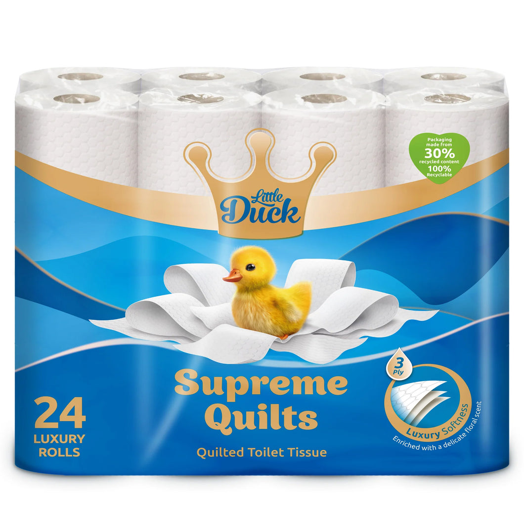Little Duck Supreme Quilted Toilet Tissue 24 Pack
