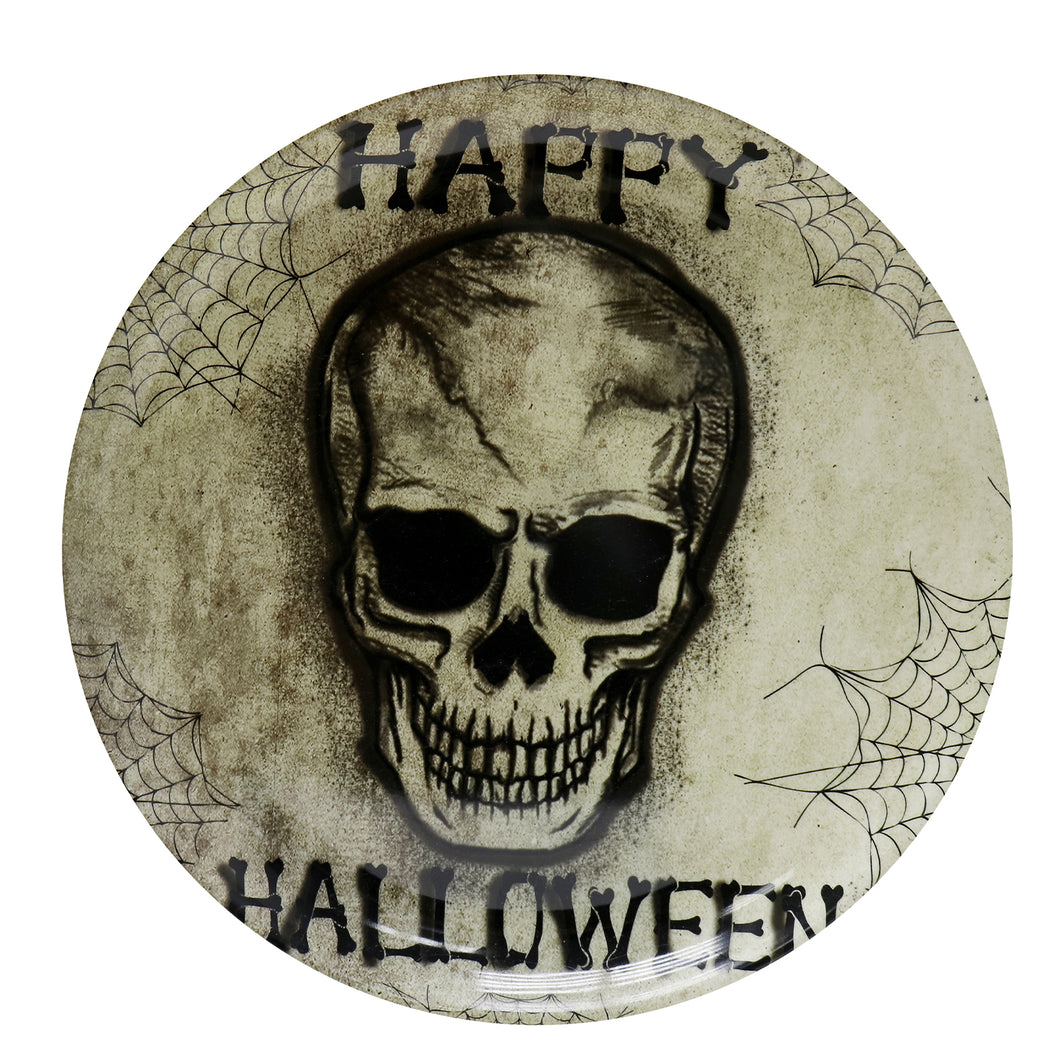 Halloween Skull Round Serving Tray