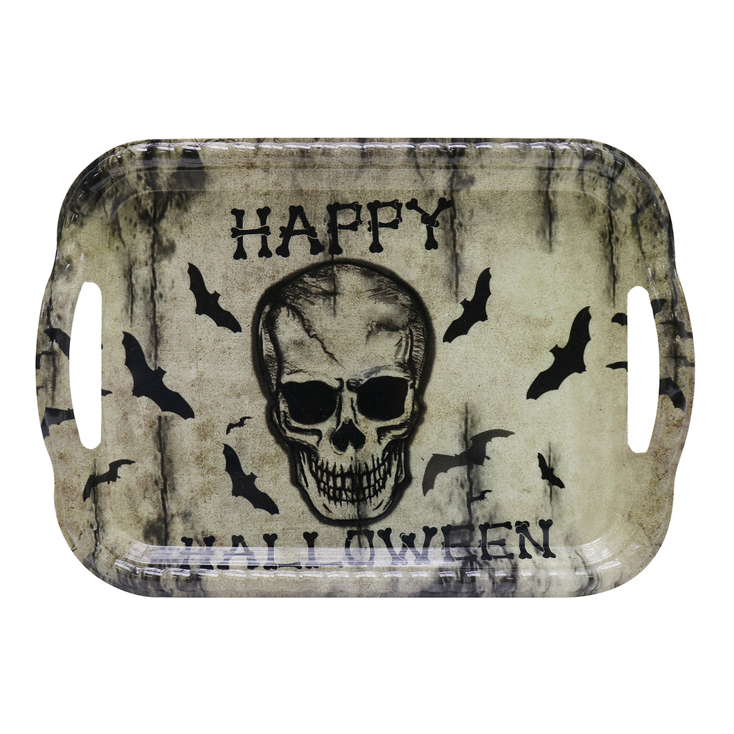 Happy Halloween Skull Rectangular Serving Tray