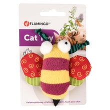 Load image into Gallery viewer, Flamingo Crinkly Bee Cat Toy With Catnip 11cm