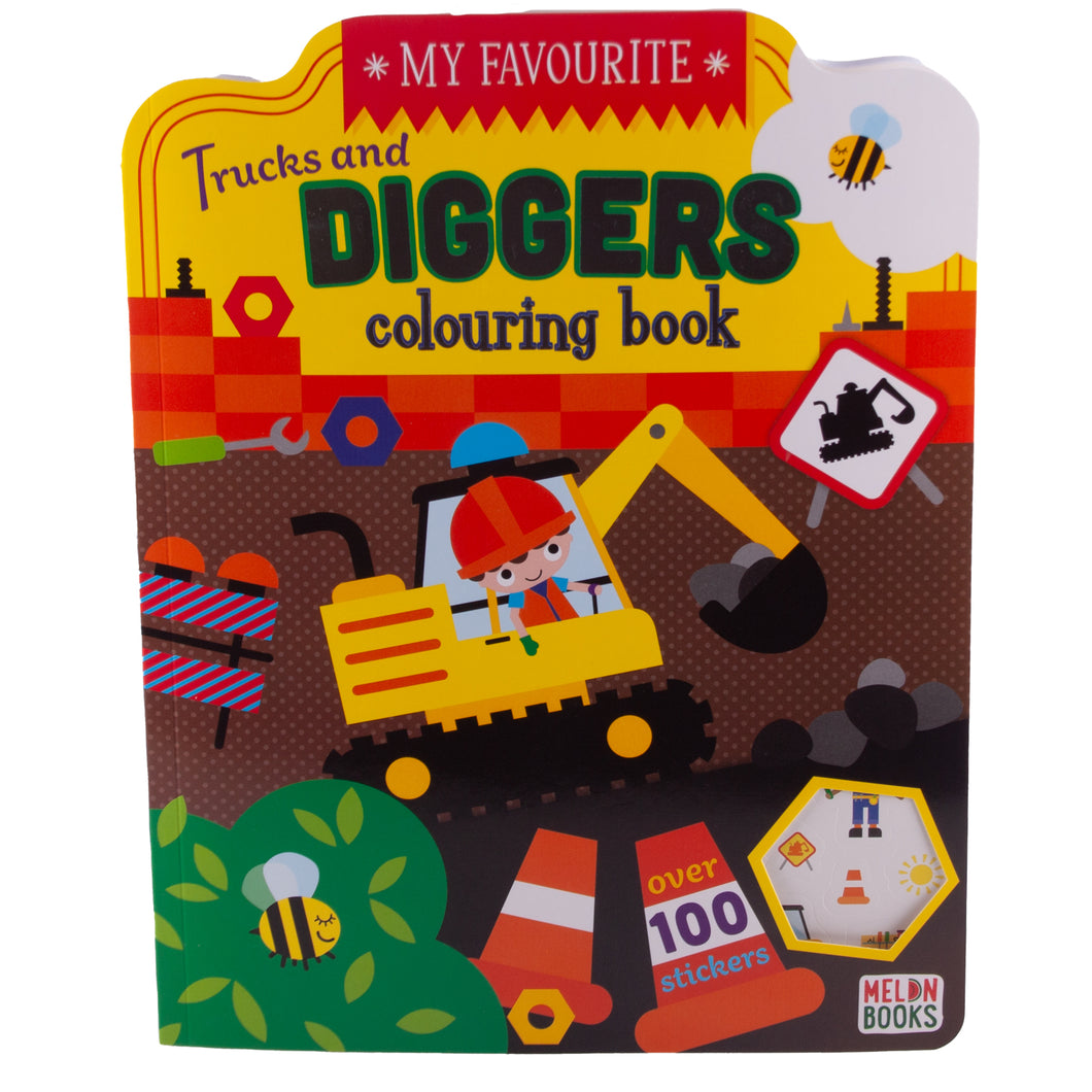 My Favourite Trucks And Diggers Colouring Book