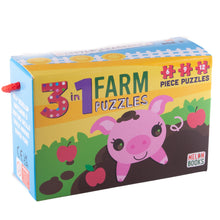 Load image into Gallery viewer, Little Learners 3 In 1 Farm Puzzles