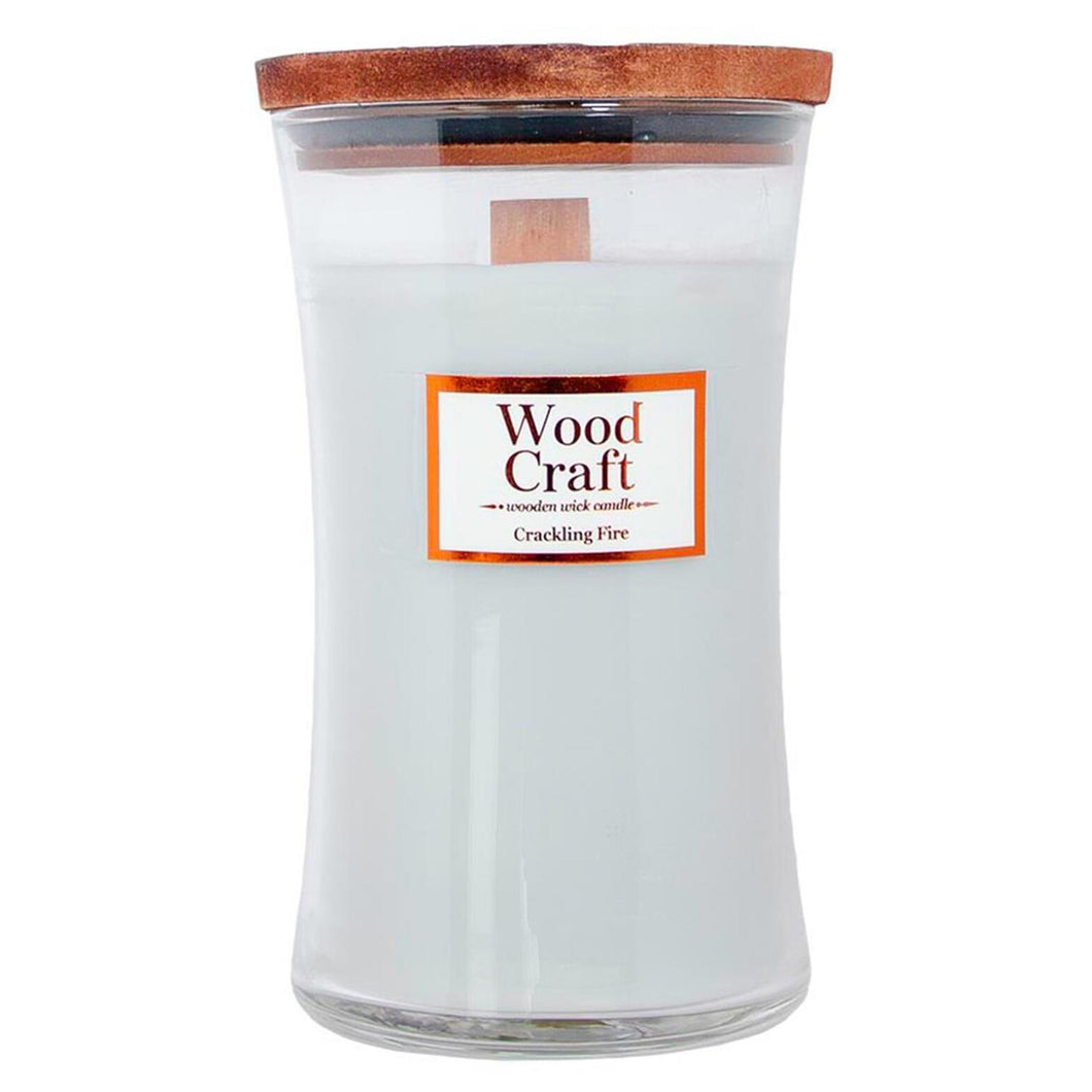 Wood Craft Crackling Fire Scented Hourglass Candle
