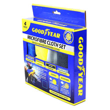 Load image into Gallery viewer, Goodyear Microfibre Car Cloths 30x40cm 4 Pack
