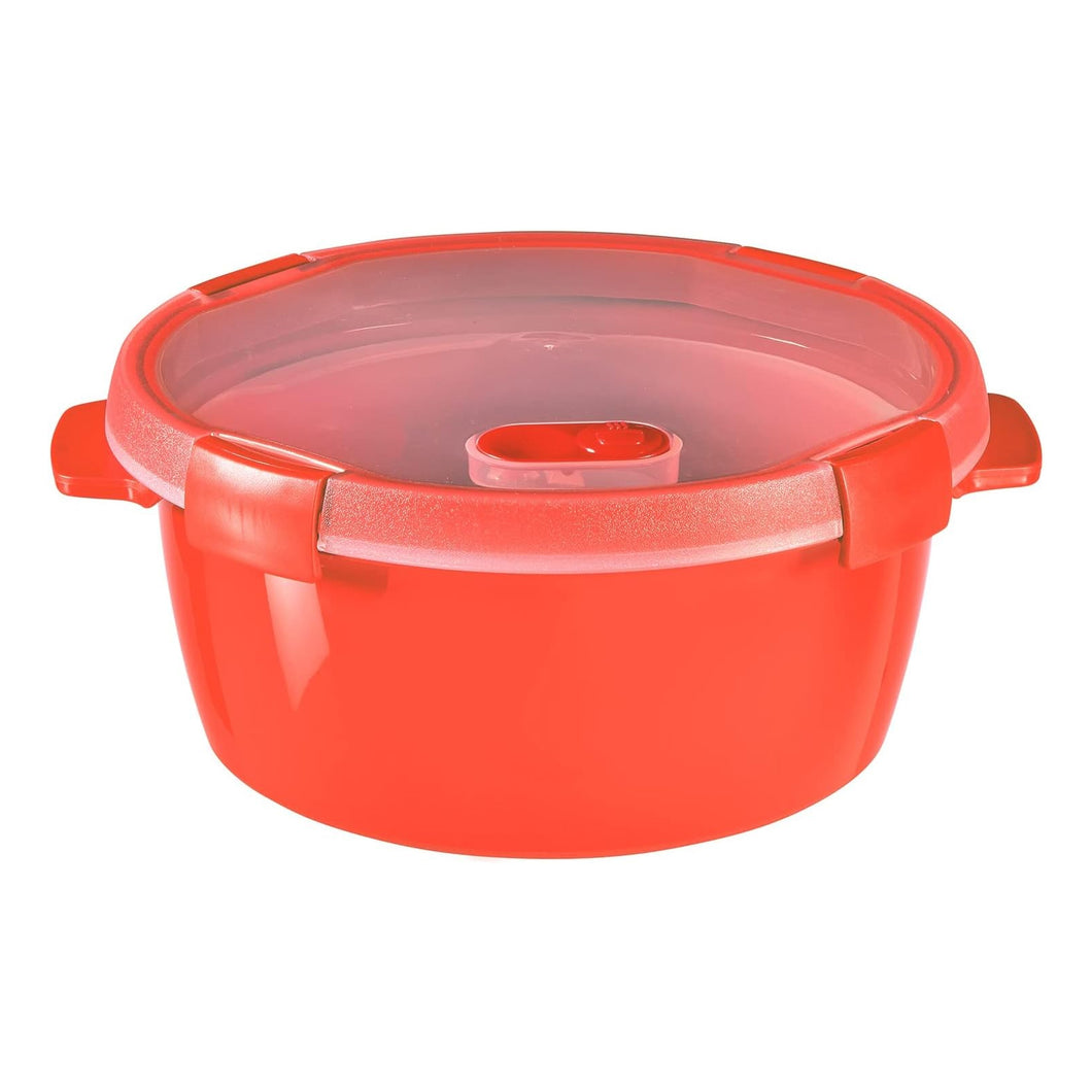 Curver Red Smart Eco Line Round Microwave Storage Box 1.6L